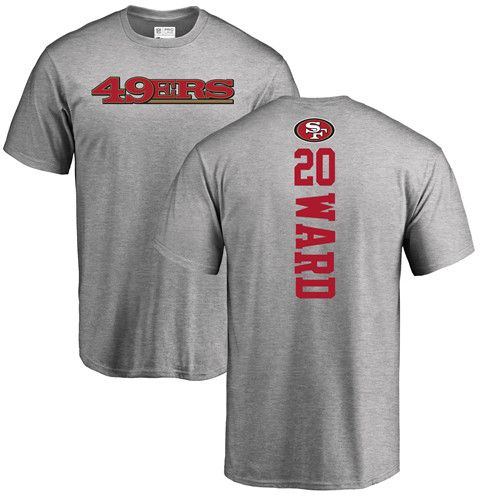 Men San Francisco 49ers Ash Jimmie Ward Backer #20 NFL T Shirt